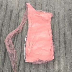Missguided Blush Pink Sheer Dress